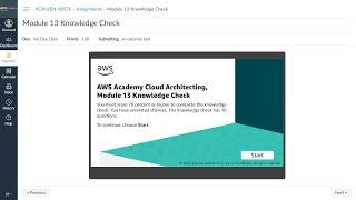 Module 13 Knowledge Check | AWS Academy Cloud Architecting | Building Microservices and Serverless..