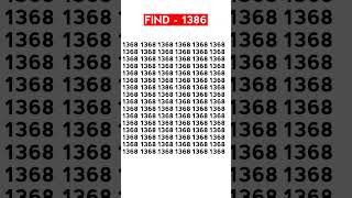 Let See How Genius You are - Find 1386 #Shorts