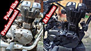 How to paint bike engine at home in the frame