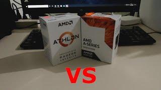 AMD ATHLON 3000G VS AMD A8 7680 2GB Vram Onboard Gaming test 2024