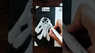 Drawing Hands in 1min, 10min, 1hour CHALLENGE ️ #shorts #art #artchallenge