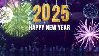  Happy New Year 2025 | Fireworks & Cityscape Motion Graphics 