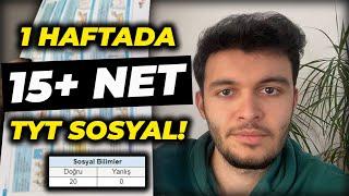 TYT SOSYALE SADECE 1 HAFTAMI AYIRARAK 20/20 NASIL YAPTIM? #yks