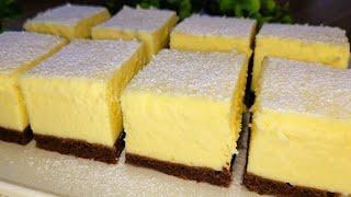 Recipe for a simple and delicious cheesecake for a large baking tray