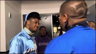 CRIP MAC ￼SEES Blueface for the first time face-to-face things get heated!