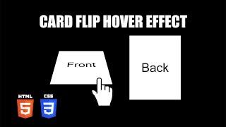 Card Flip Hover Effect | HTML & CSS Tutorial