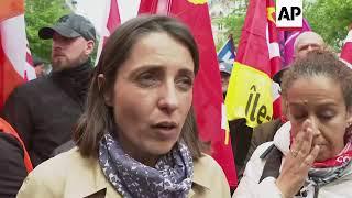 Continued pensions protests on May Day in France