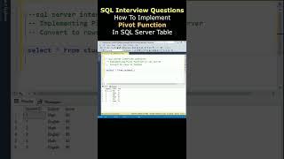 sql interview questions and answers pivot function convert rows to column #sqlinterviewquestions