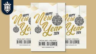 Happy New Year 2024 Poster Design in | Photoshop 2021 Tutorial |