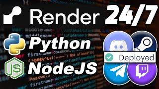 Host your app 24/7 with Render (Free and Unstable)