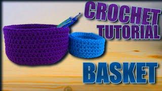 Basket Crochet Tutorial - Fast Easy and Great for Beginners