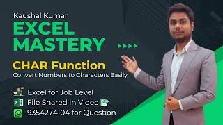 Master the Excel CHAR Function | Convert Numbers to Characters Easily
