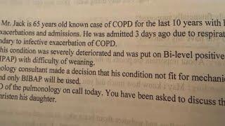 Session 16/03, Comm.; 1- COPD with recurrent exacerbations not for intubation, 2- Counsel about MS