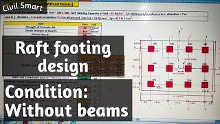 RAFT FOOTING DESIGN WITHOUT BEAMS- BY CIVIL SMART