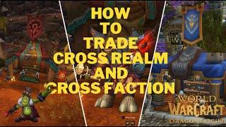 How to trade gold and items cross realm and faction after u done a gold farm in wow dragonflight