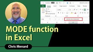 Excel MODE Function and a PivotTable to check results