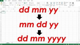 How to change date format in excel