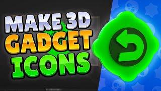 BRAWL STARS 3D ICONS TUTORIALS! GADGET ICONS SP ICONS RANK ICONS! PACK IN DESCRIPTION!