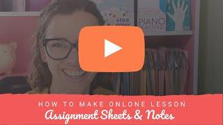 How to send assignment notes for online music lessons