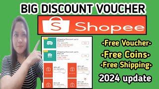 2024 Shopee free shipping, free voucher, and free coins. SHOPEE.