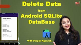 #29 Delete Data from Android SQLite DataBase  | CRUD Operation | Android SQLite DataBase Tutorial