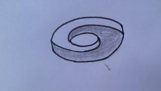 How to draw 3D impossible oval drawing for beginners