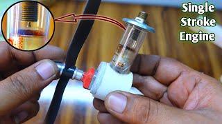 New Design Singal Stroke  Engine HomeMade  ||  How To Make Air Engine