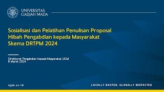 Pelatihan Penulisan Proposal Hibah Pengabdian kepada Masyarakat Skema DRTPM DIKTI 2024