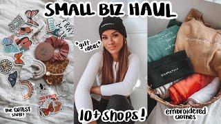 small business haul! (shop small haul) | embroidered/tie-dye clothes, stickers, candles! [v. 03]