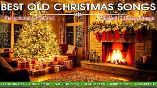 Frank Sinatra, Bing Crosby, Nat King Cole, Dean Martin, Elvis Best Old Christmas Songs Vs Fireplace