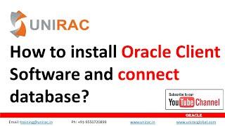 How to install Oracle Client Software and Connect Database