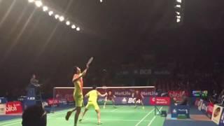 Hong Wei's powerful smash slow motion