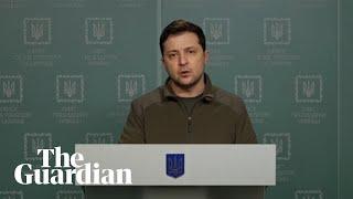 Volodymyr Zelenskiy to nation: 'we must withstand tonight'