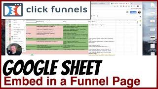 ClickFunnels 1.0 - How to Embed a Google Sheet into a Funnel Page