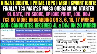 TCS March'25 Mass Onboarding Started | TCS Big Change Joining Criteria & Process | TCS 5 New DOJ Out