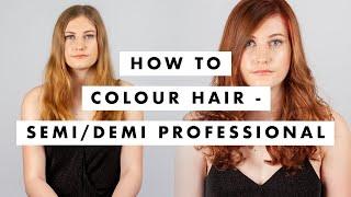 How to Colour Hair: Semi / Demi Professional Hair Colour - Tutorial / Lesson - MIG Training