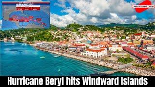 Hurricane Beryl smacks Windward Islands & targets Grenada, Monday, July 1, 2024