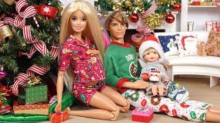 Barbie Dolls Family Holiday - Christmas Morning Routine