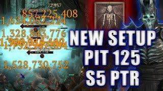 S5 [PTR] Bone Spirit PIT 125 New Setup Clear Season 5 | Diablo 4 Necromancer Bone Build #skulm