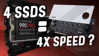 Ultimate SSD Speed: Combining FOUR SSDs into a Supersonic Storage Drive!