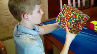 he solves rubiks cube in 1.4 seconds..