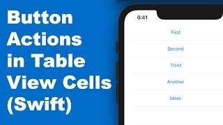 Button & Actions in TableView Cells in Swift 5 (Xcode 12 - 2023)