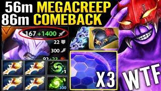 BEST MEGA CREEPS COMEBACK 2021 by Faceless Void 1500 DMG 4x Rapier 2x Refresher Top RANK Dota 2 Pro