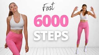 Fast 6000 Step Challenge in 40 Min / Walking Workout For Weight Loss / Knee Friendly Workout