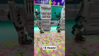 BABA 18 Head High Speed Computerized Embroidery Machine! 1400 R.P.M