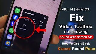 Fix Video Toolbox Not Showing Sound With Screen Off | Play Video Sound With Screen Off Not Working