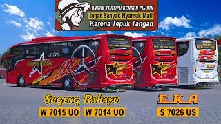 SHARE LIVERY SUGENG RAHAYU W7014UO W7015 UO AND EKA S7026US - JB5 MHD1626 AND SHD HINO KP PROJECT