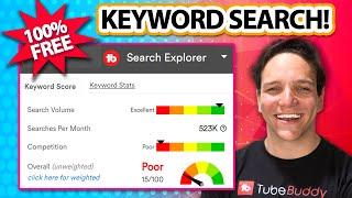 FREE YouTube Keyword Research tool WHILE You search! TubeBuddy Search Explorer