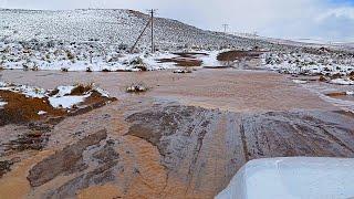 Snow that fell around Sutherland and Middelpos in South Africa