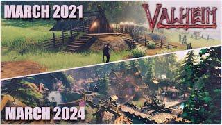  3 years of THE SAME BASE in Valheim!  [Progress comparison]